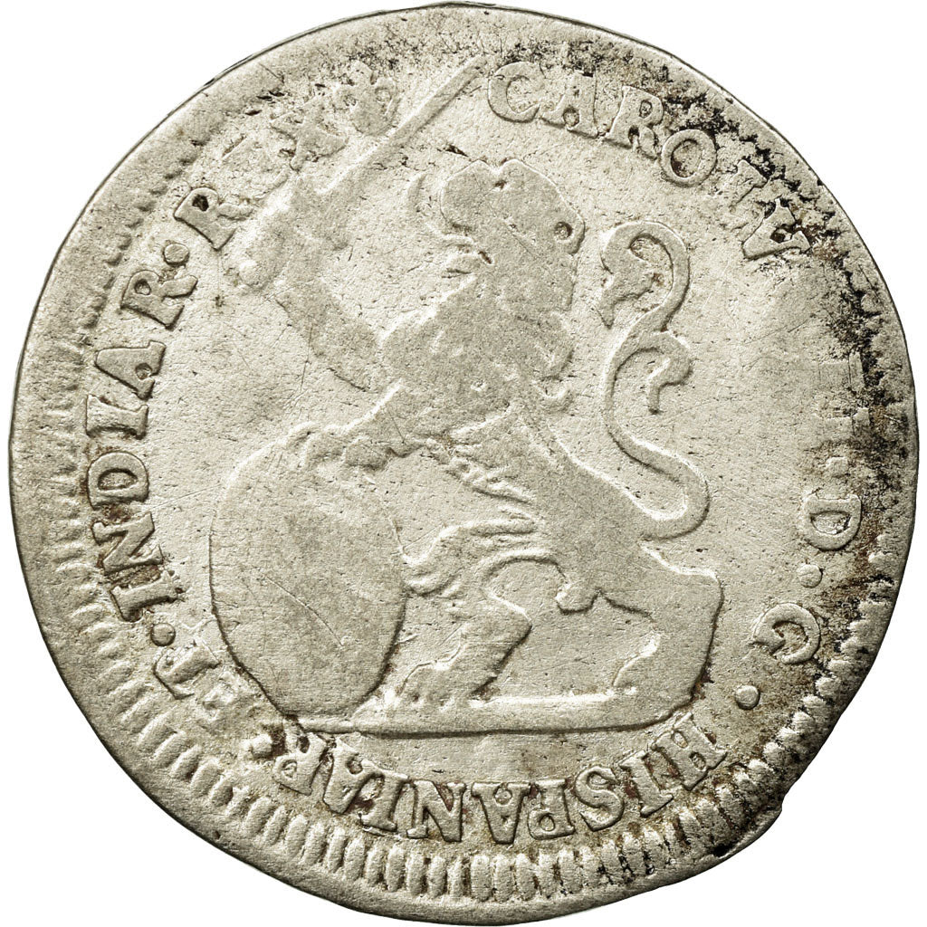 Coin, Spanish Netherlands, Flanders, Escalin, 1698, Bruges, VF(20-25), Silver