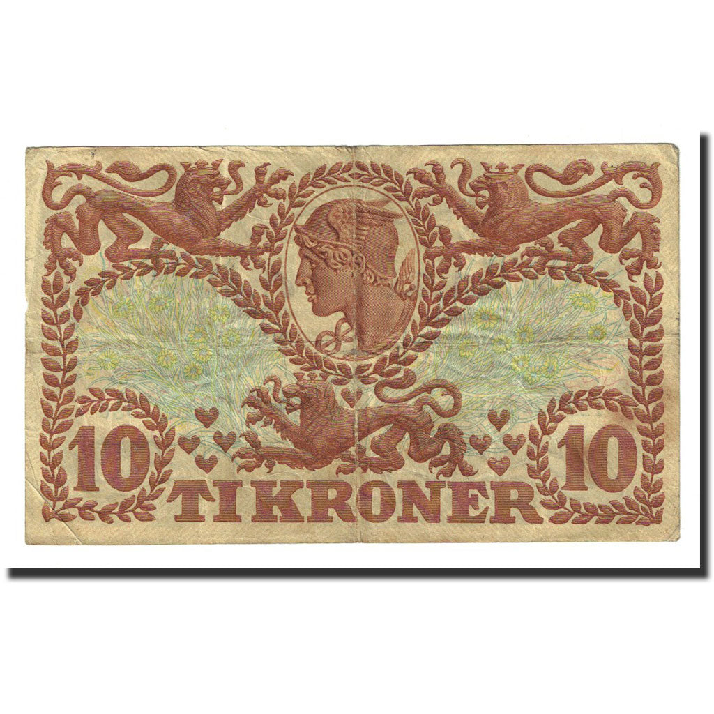 Banknote, Denmark, 10 Kroner, 1943, KM:31o, VF(20-25)