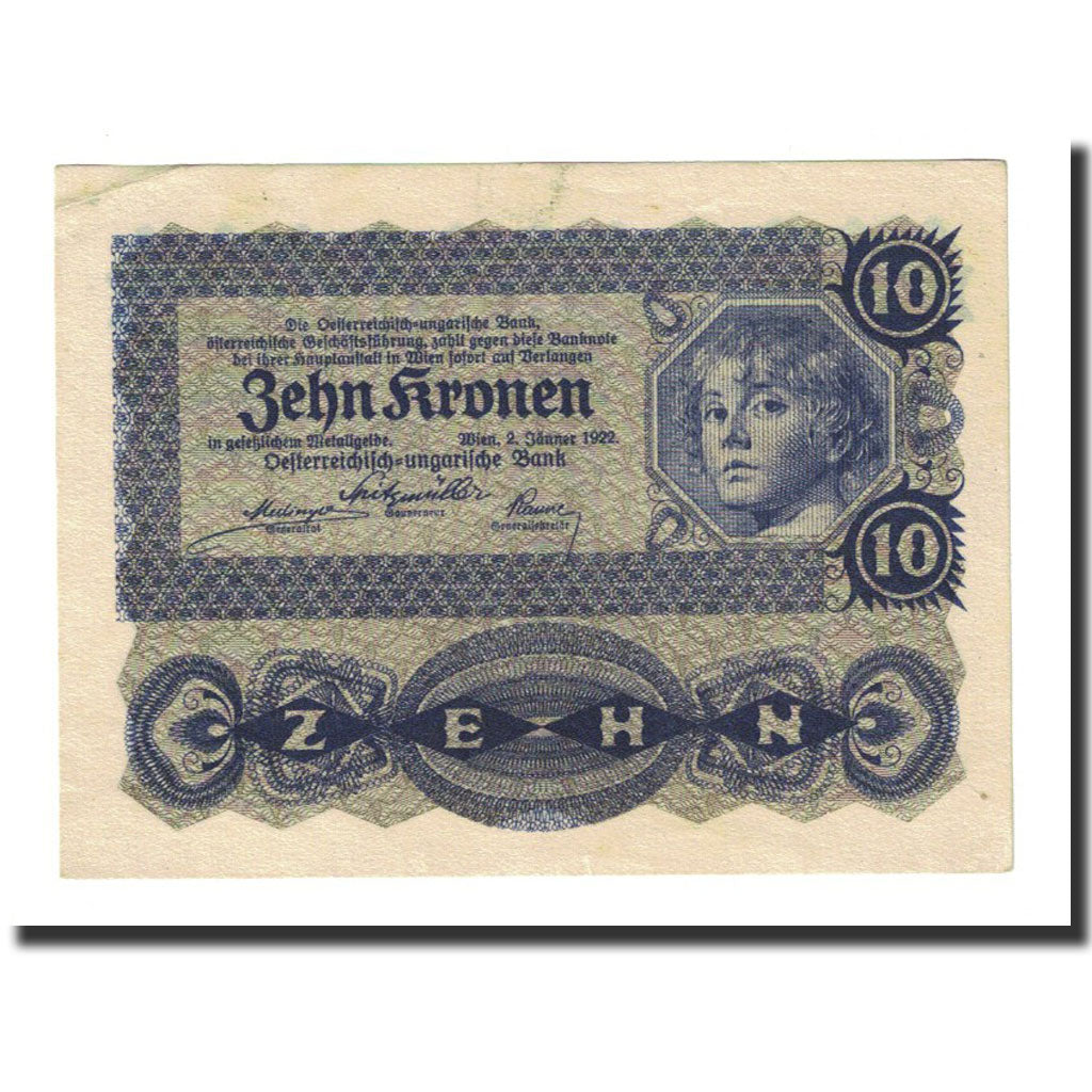Banknote, Austria, 10 Kronen, 1922-01-02, KM:75, UNC(63)