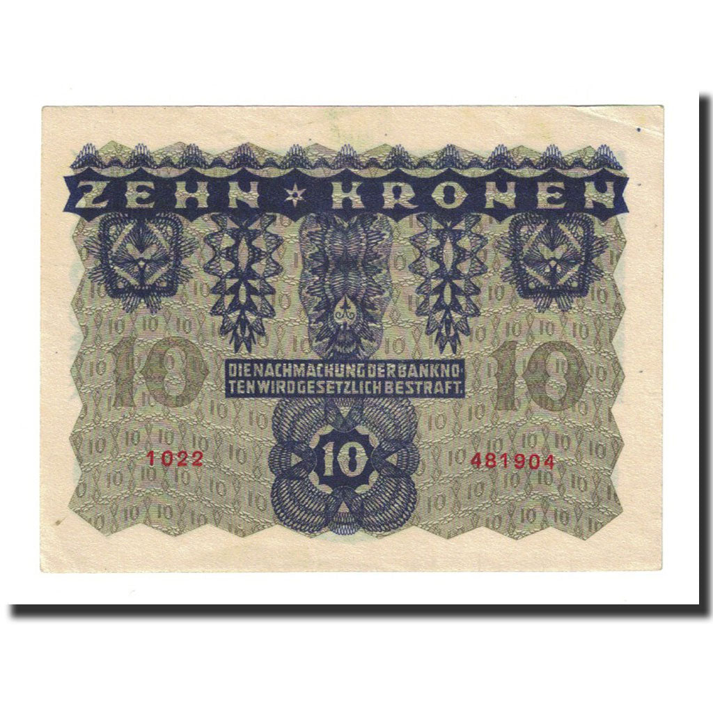 Banknote, Austria, 10 Kronen, 1922-01-02, KM:75, UNC(63)