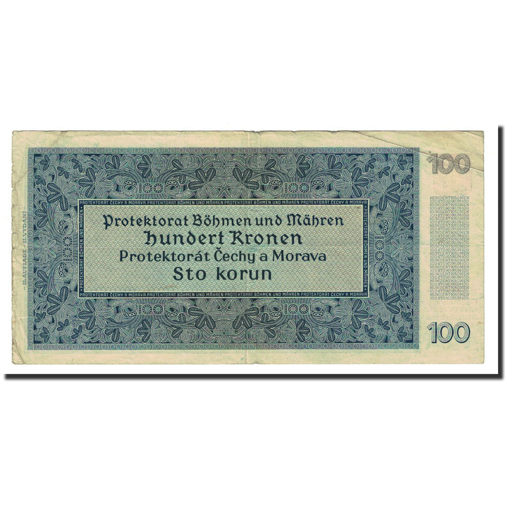 Geldschein, Bohemia and Moravia, 100 Korun, 1940-08-20, KM:7a, S