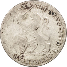 Spanish Netherlands, BRABANT, Escalin, 1698, Antwerp, VF(20-25), Silver,KM:119.1