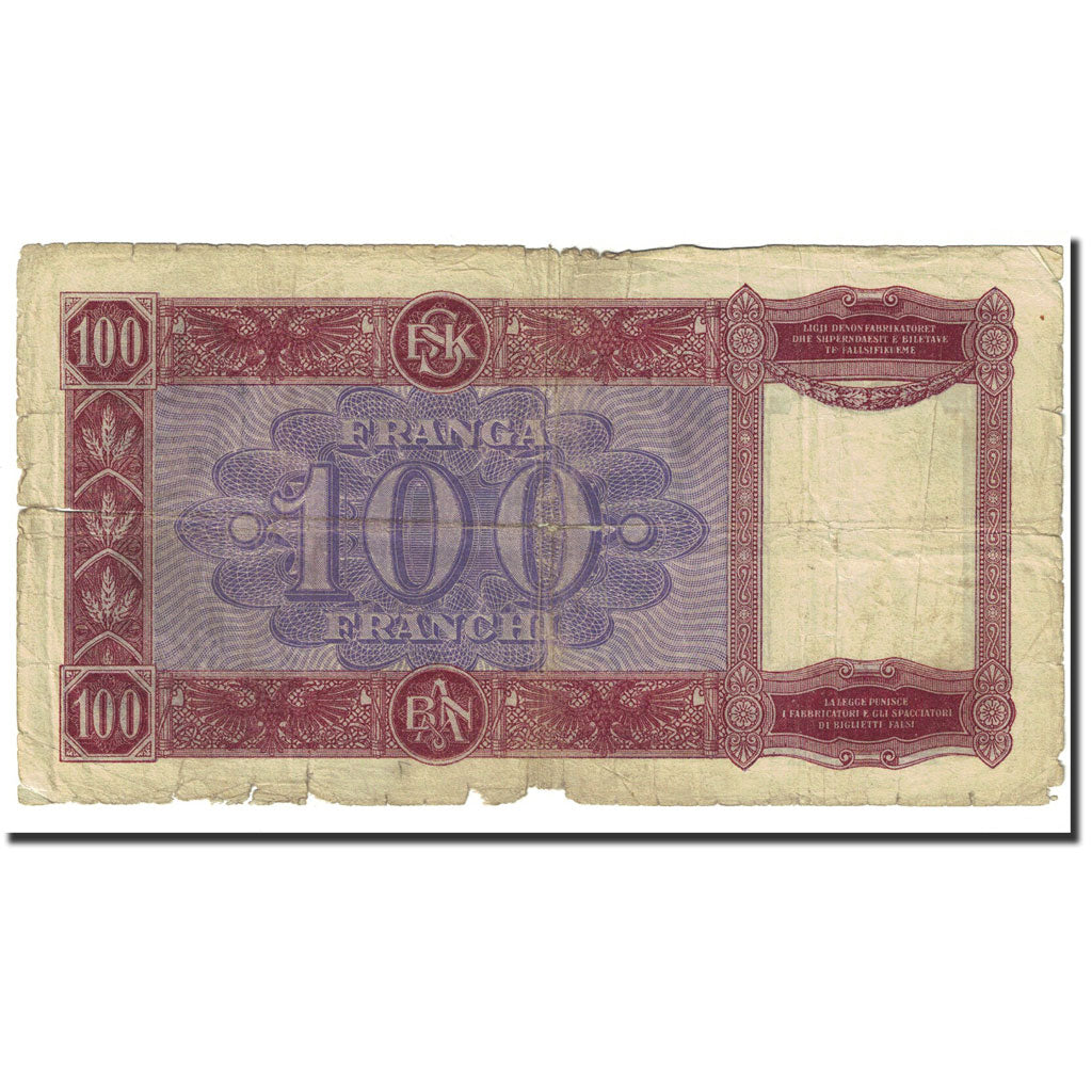 Banknote, Albania, 100 Franga, Undated (1940), KM:8, F(12-15)