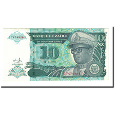 Geldschein, Zaire, 10 Nouveaux Zaïres, 1993-06-24, KM:54a, UNZ