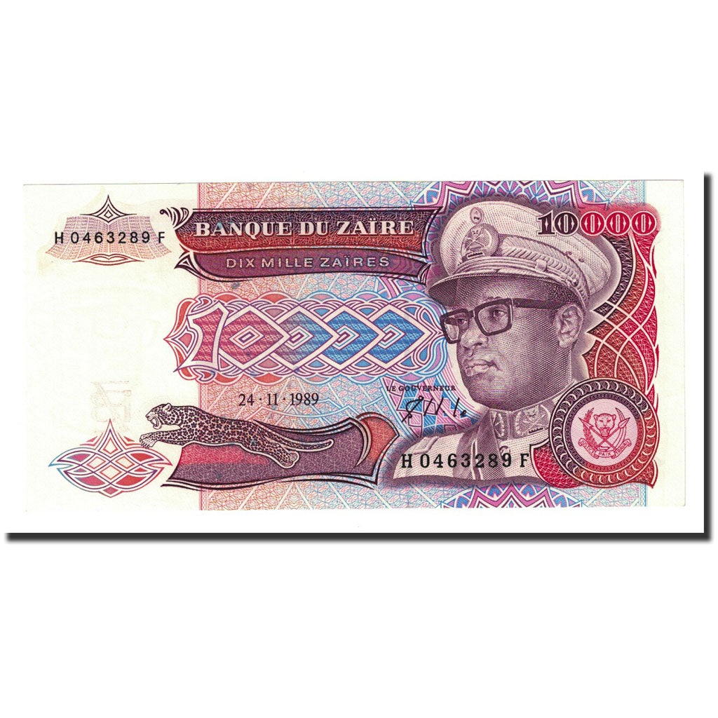 Banknote, Zaire, 10,000 Zaïres, 1989-11-24, KM:38a, UNC(65-70)