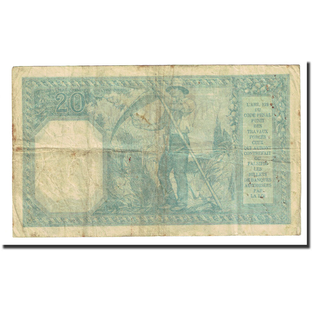 Francja, 20 Francs, Bayard, 1917-12-01, VF(30-35), Fayette:11.2, KM:74