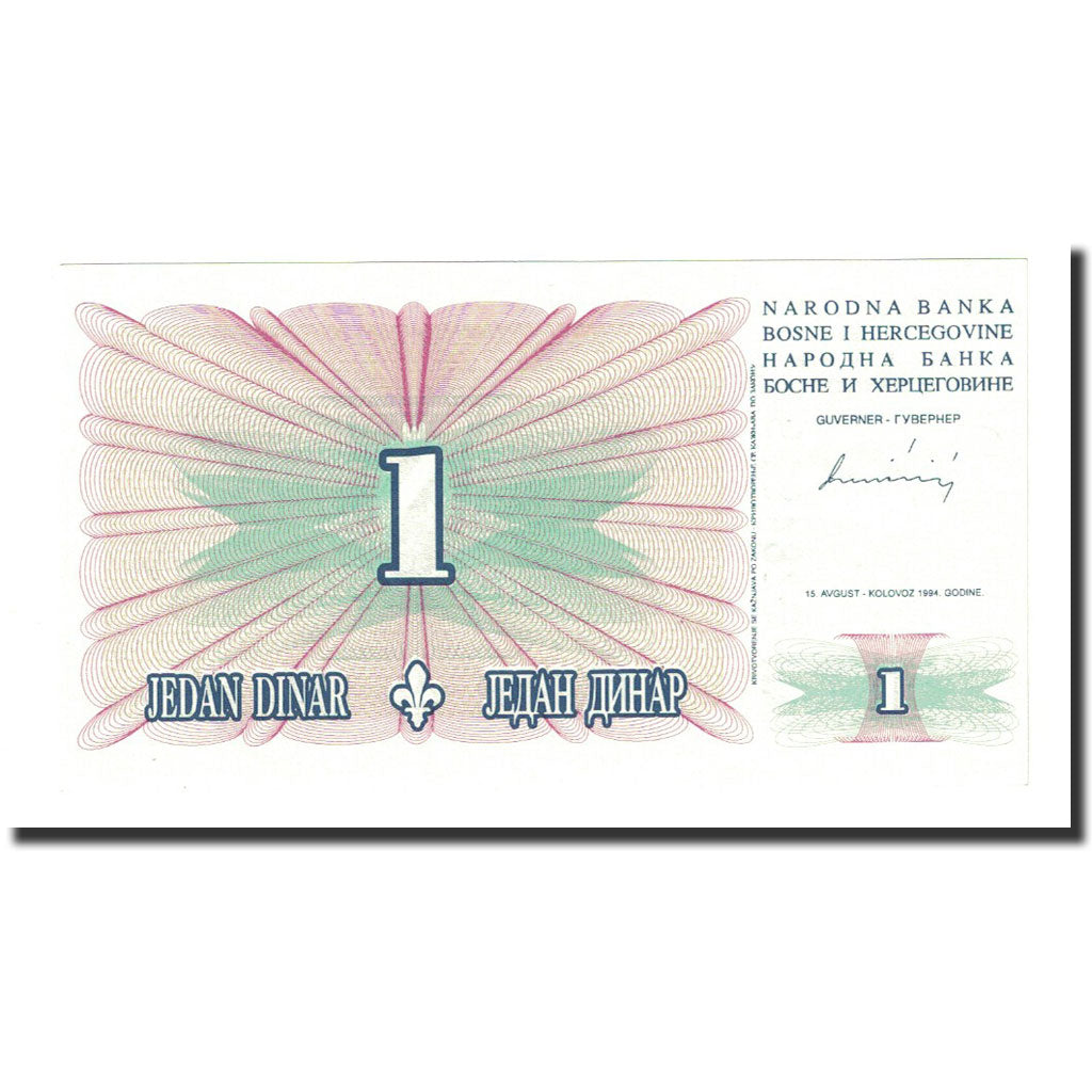 Banconote, Bosnia - Erzegovina, 1 Dinar, 1994-08-15, KM:39a, FDS