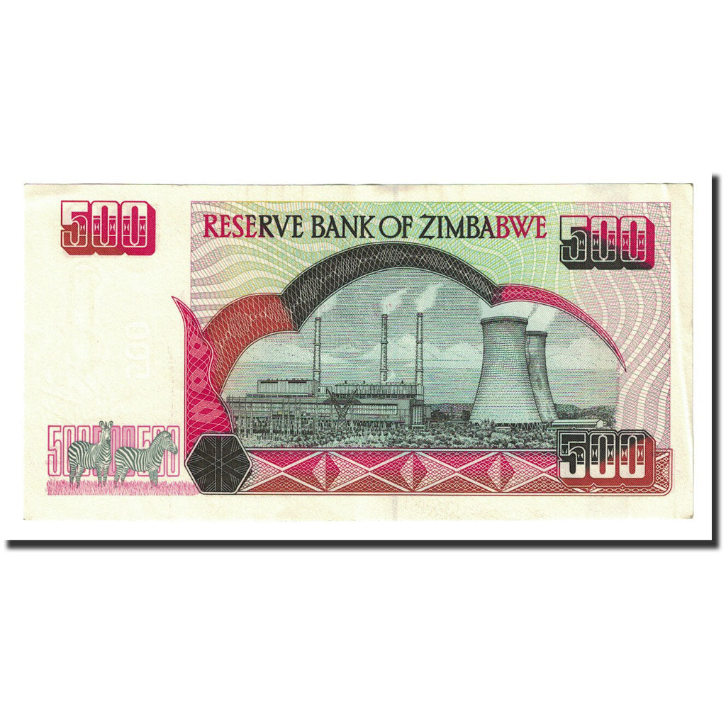 Geldschein, Simbabwe, 500 Dollars, 2001, KM:10, UNZ