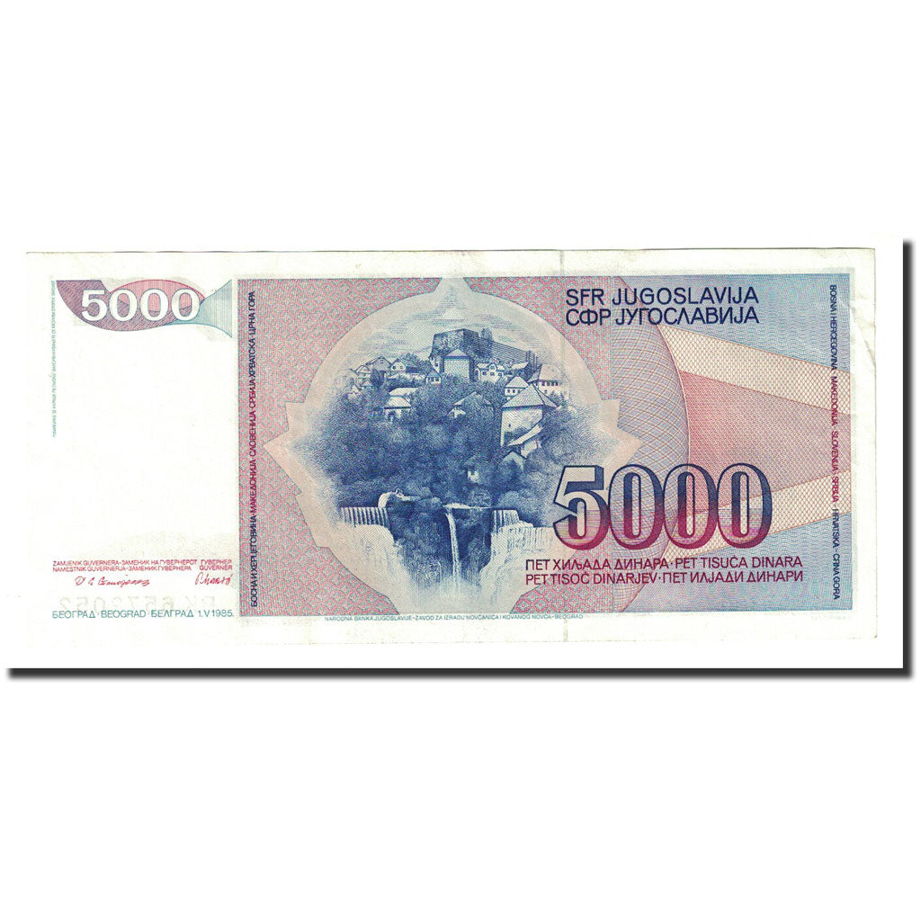 Banknote, Yugoslavia, 5000 Dinara, 1985-05-01, KM:93a, UNC(64)