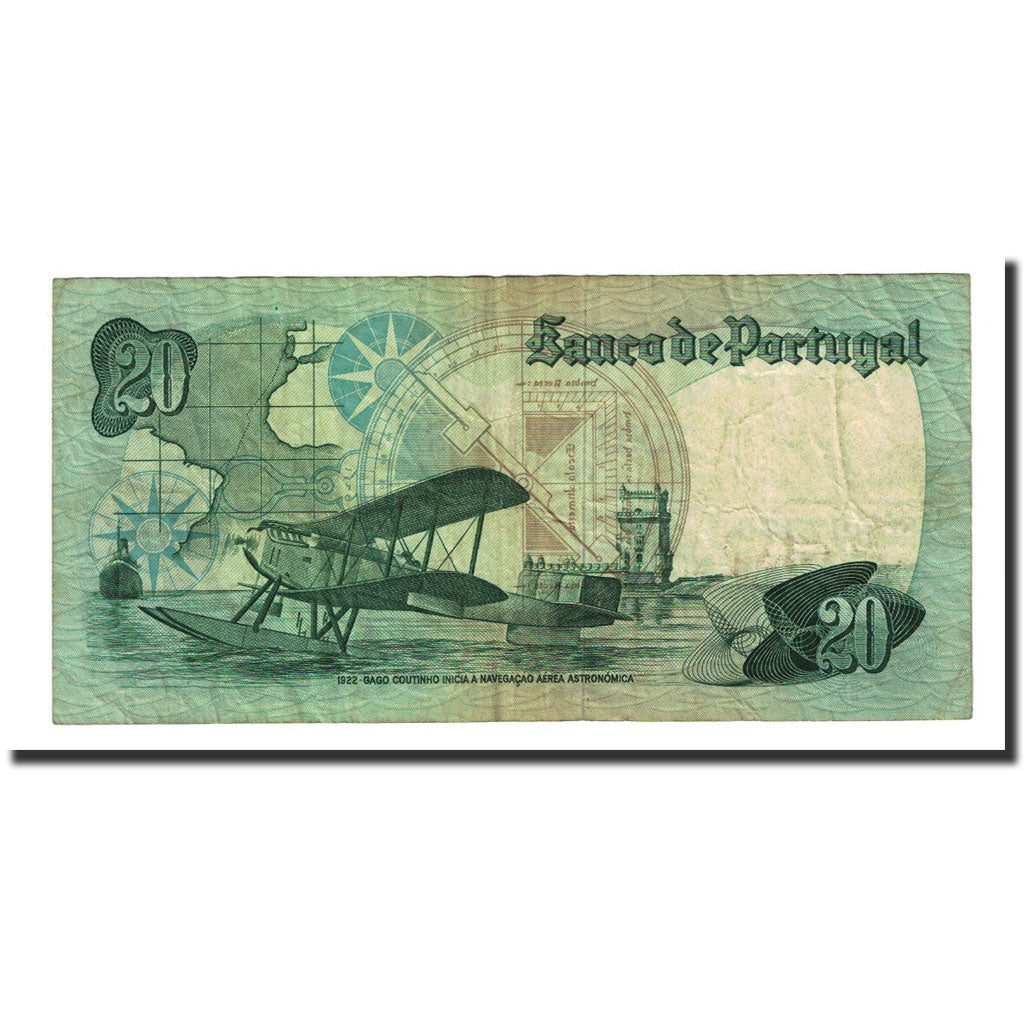 Banknote, Portugal, 20 Escudos, 1978-10-04, KM:176b, EF(40-45)