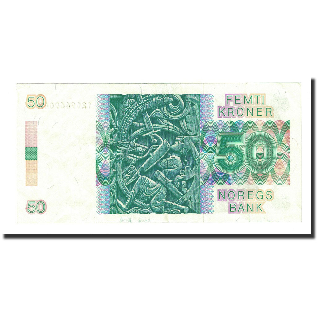 Geldschein, Norwegen, 50 Kroner, 1989, KM:42e, UNZ-