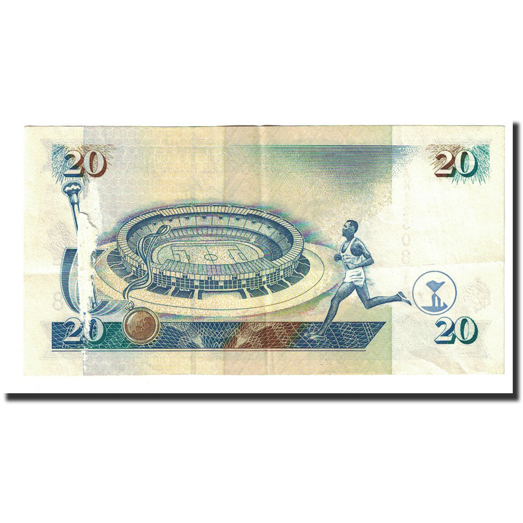 Banknote, Kenya, 20 Shillings, 1996-01-01, KM:35a2, VF(20-25)