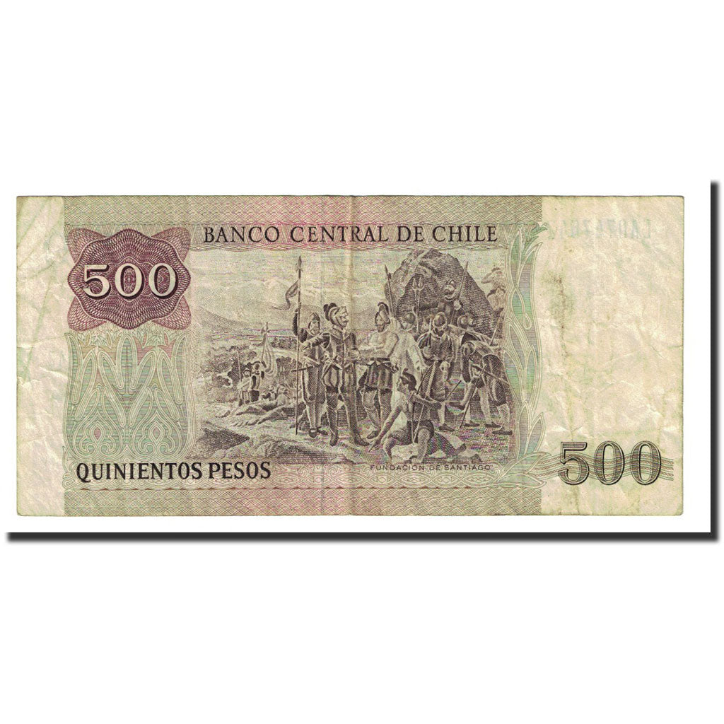 Banknote, Chile, 500 Pesos, 1988, KM:153b, VF(20-25)