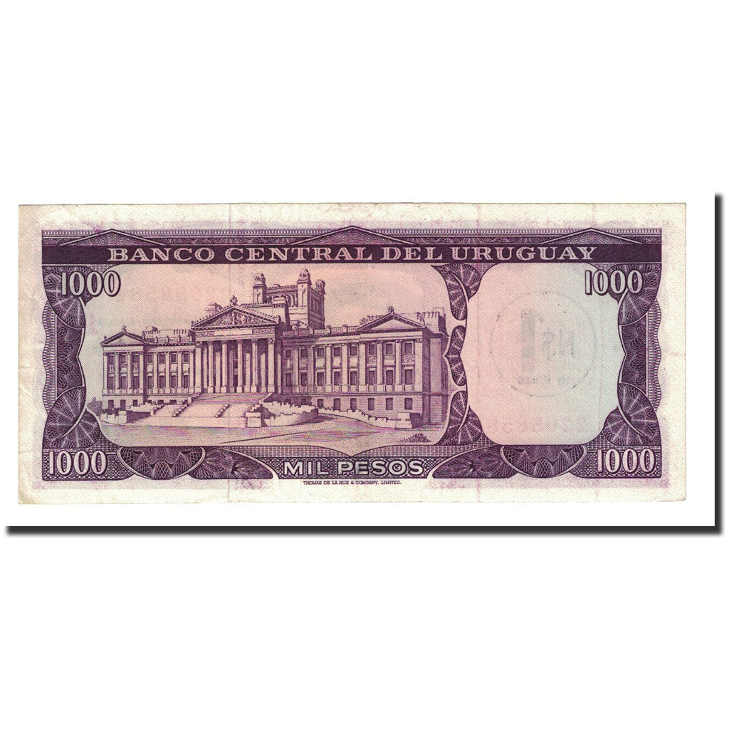 Banknote, Uruguay, 1 Nuevo Peso on 1000 Pesos, Undated (1975), KM:55, UNC(65-70)