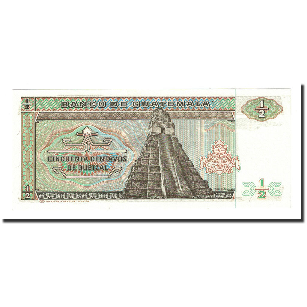 Banconote, Guatemala, 1/2 Quetzal, 1988-01-06, KM:65, FDS