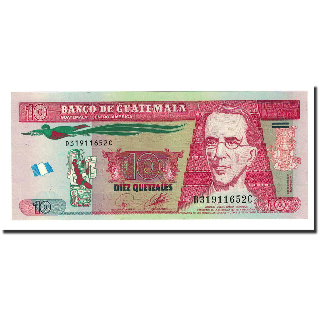 Banknote, Guatemala, 10 Quetzales, 2010-05-19, KM:123, UNC(65-70)