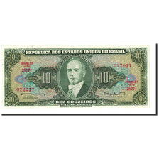 Banknote, Brazil, 10 Cruzeiros, Undated (1962), KM:177a, UNC(65-70)