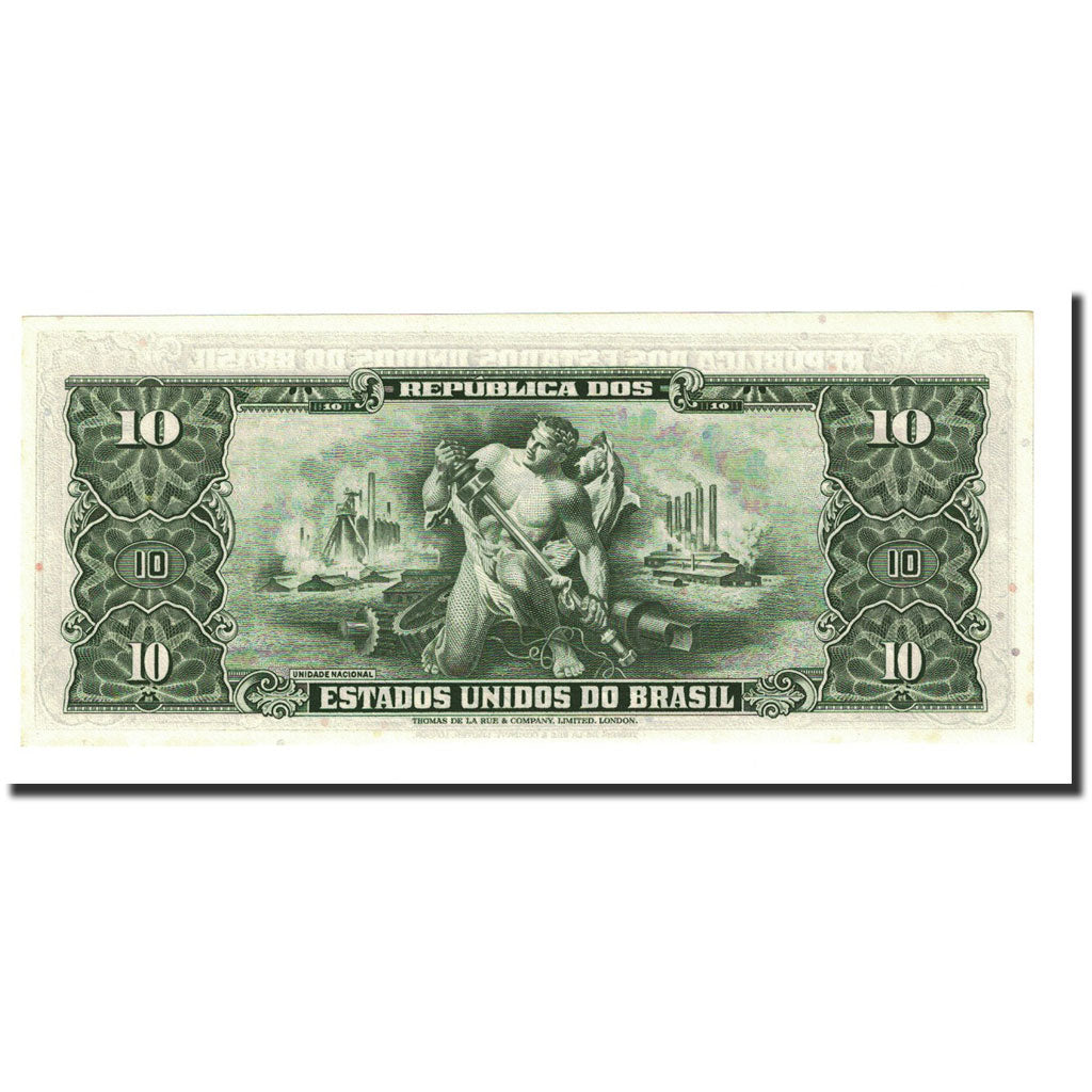 Banknote, Brazil, 10 Cruzeiros, Undated (1962), KM:177a, UNC(65-70)