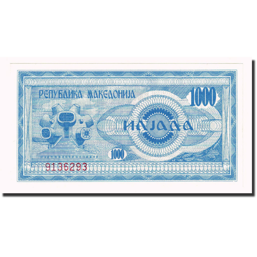 Geldschein, Mazedonien, 1000 (Denar), 1992, KM:6a, UNZ