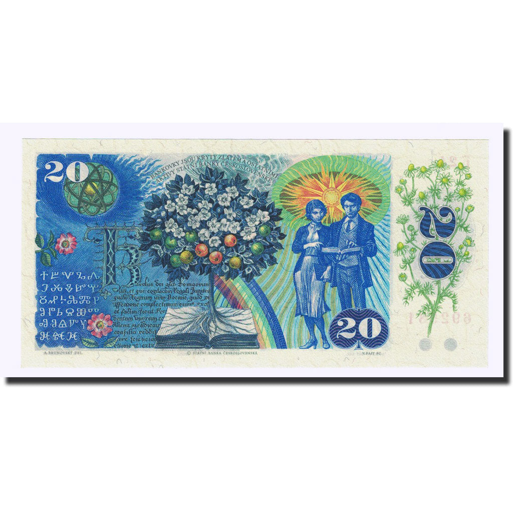 Banknote, Czechoslovakia, 20 Korun, 1988, KM:95, UNC(65-70)