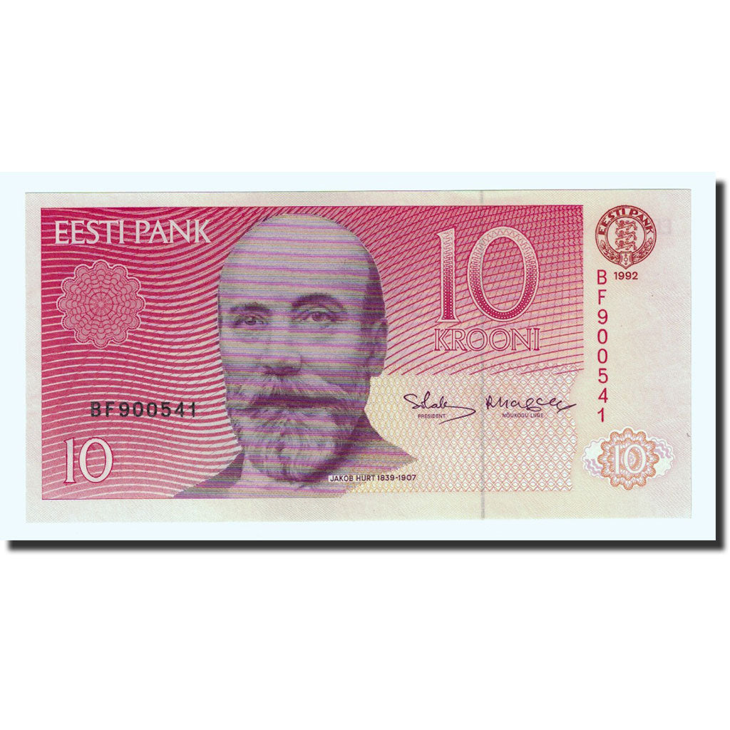 Billete, 10 Krooni, 1992, Estonia, KM:72b, UNC