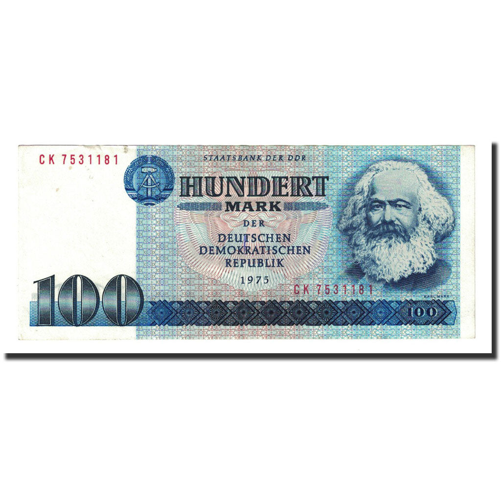 Banknote, Germany - Democratic Republic, 100 Mark, 1975, KM:31a, AU(55-58)