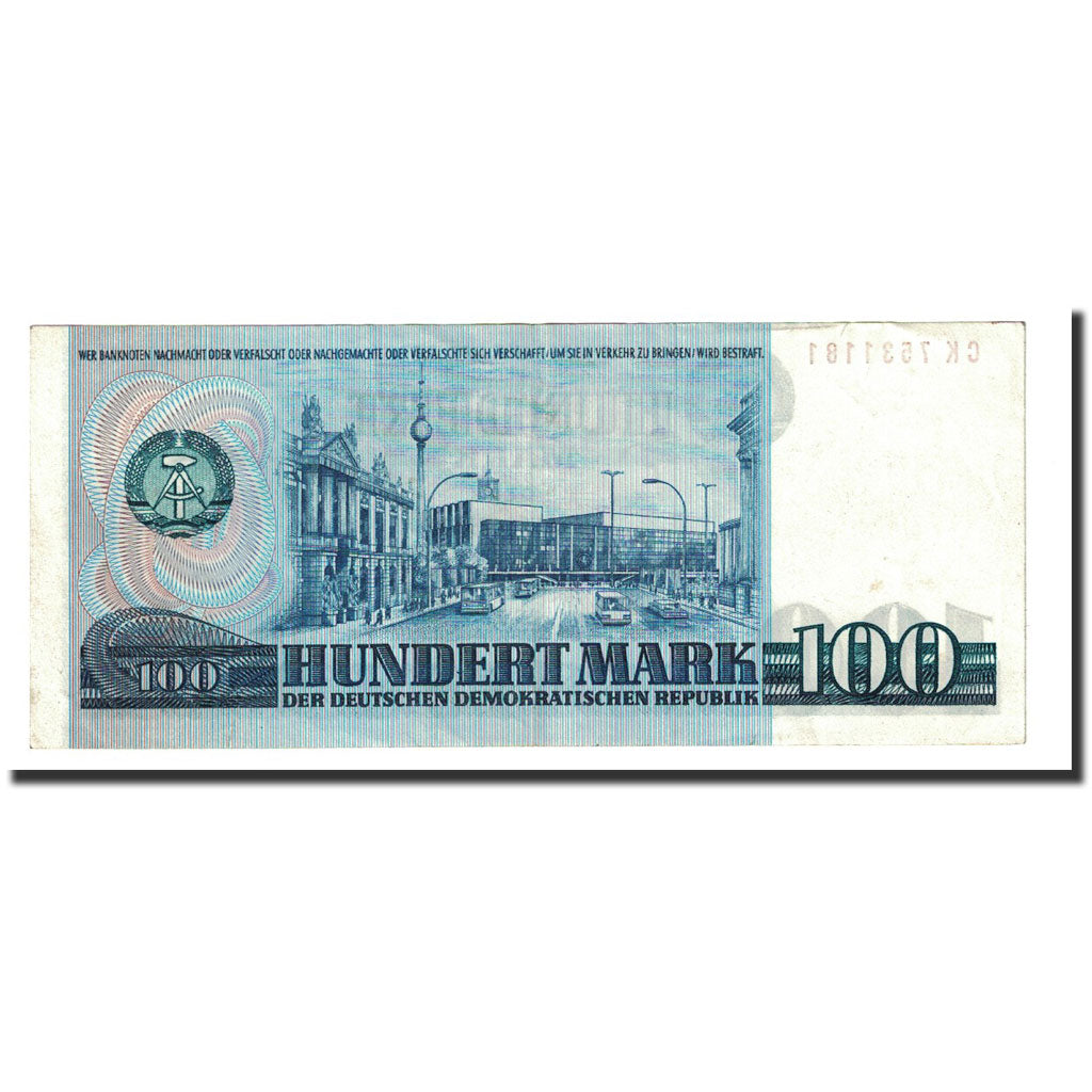 Banknote, Germany - Democratic Republic, 100 Mark, 1975, KM:31a, AU(55-58)