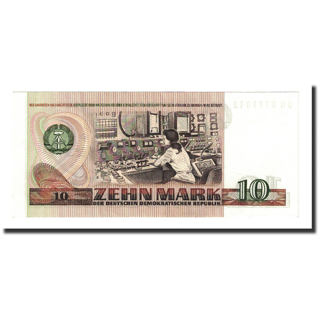 Banknote, Germany - Democratic Republic, 10 Mark, 1971( 1985), KM:28b