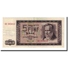Banknote, Germany - Democratic Republic, 5 Mark, 1964, KM:22a, AU(50-53)