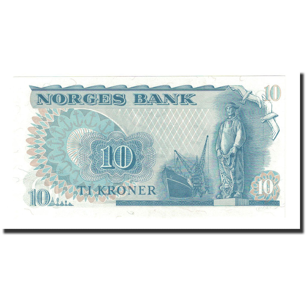 Banknote, Norway, 10 Kroner, 1977, KM:36c, UNC(65-70)