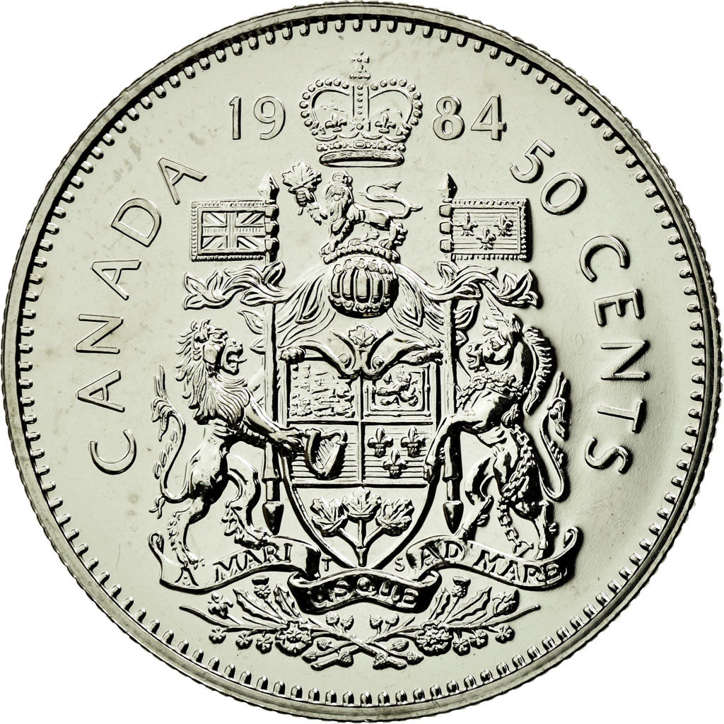 Coin, Canada, Elizabeth II, 50 Cents, 1984, Royal Canadian Mint, Ottawa