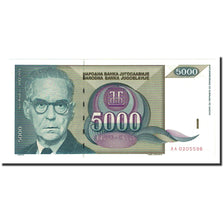 Banknote, Yugoslavia, 5000 Dinara, 1992, KM:115, UNC(65-70)