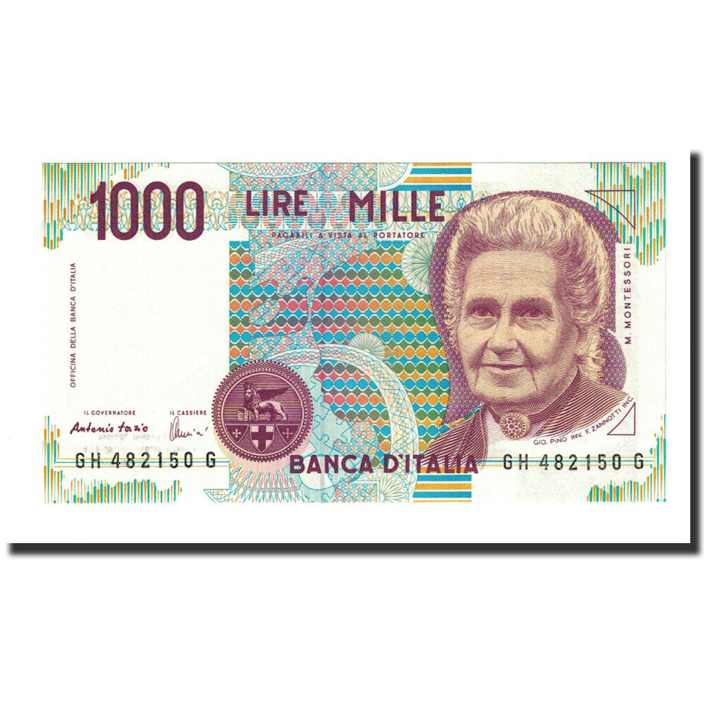 Banknote, Italy, 1000 Lire, D.1990, KM:114c, UNC(65-70)