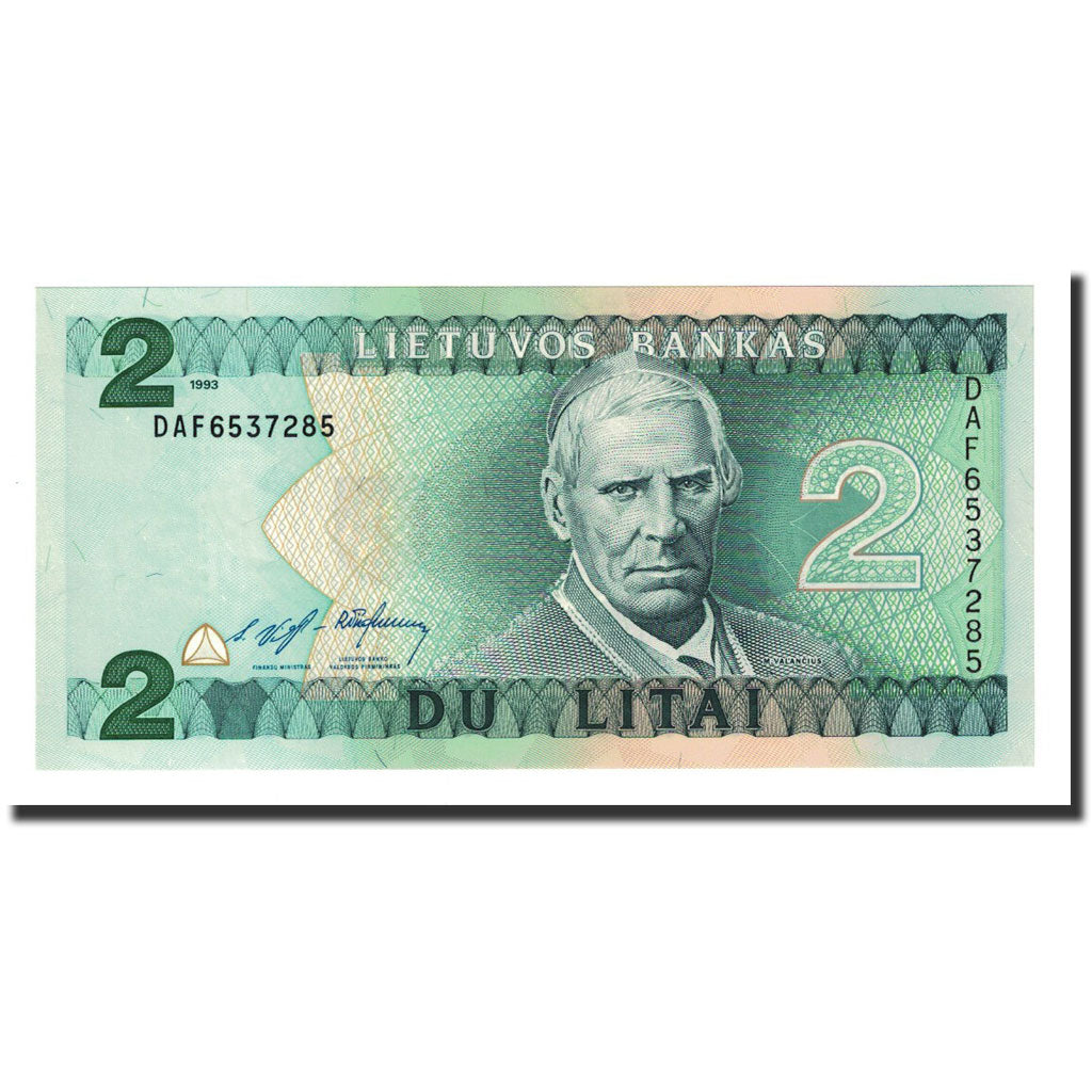 Banknote, Lithuania, 2 Litai, 1993, KM:54a, UNC(65-70)