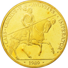 Spain, Juan Carlos I, 100 Ecu, 1989, Madrid, MS(65-70), Gold, KM:M27