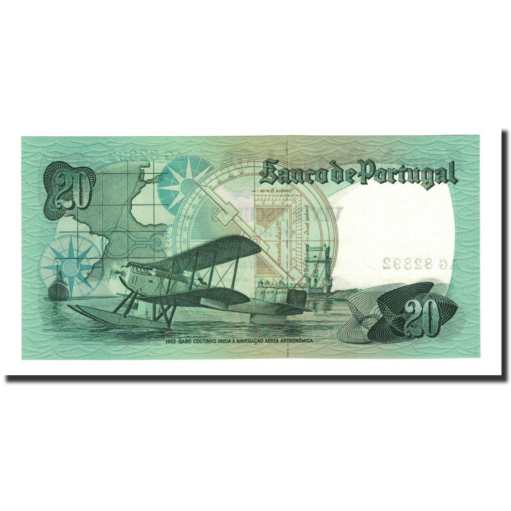 Banknote, Portugal, 20 Escudos, 1978, KM:176a, UNC(65-70)