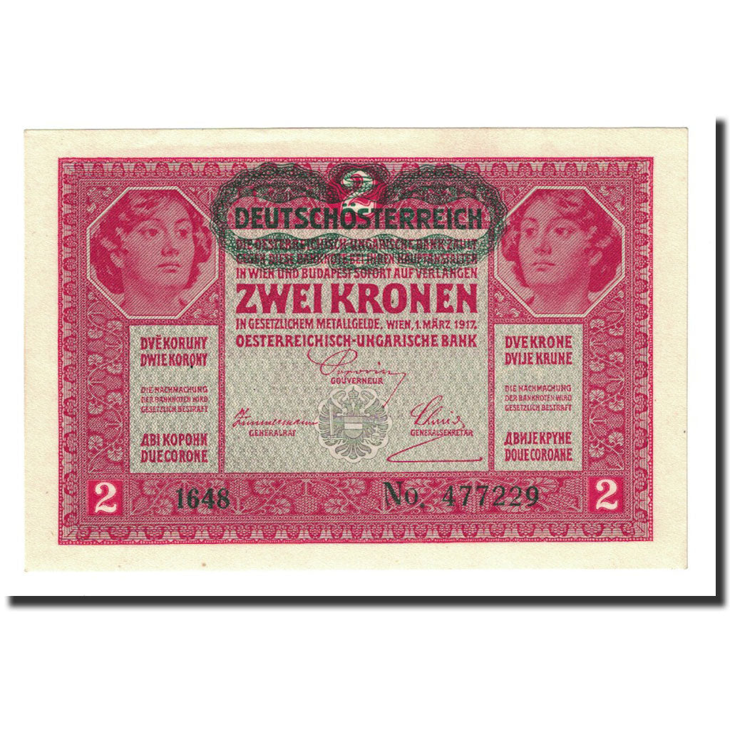 Geldschein, Österreich, 2 Kronen, 1917-03-01, KM:50, UNZ