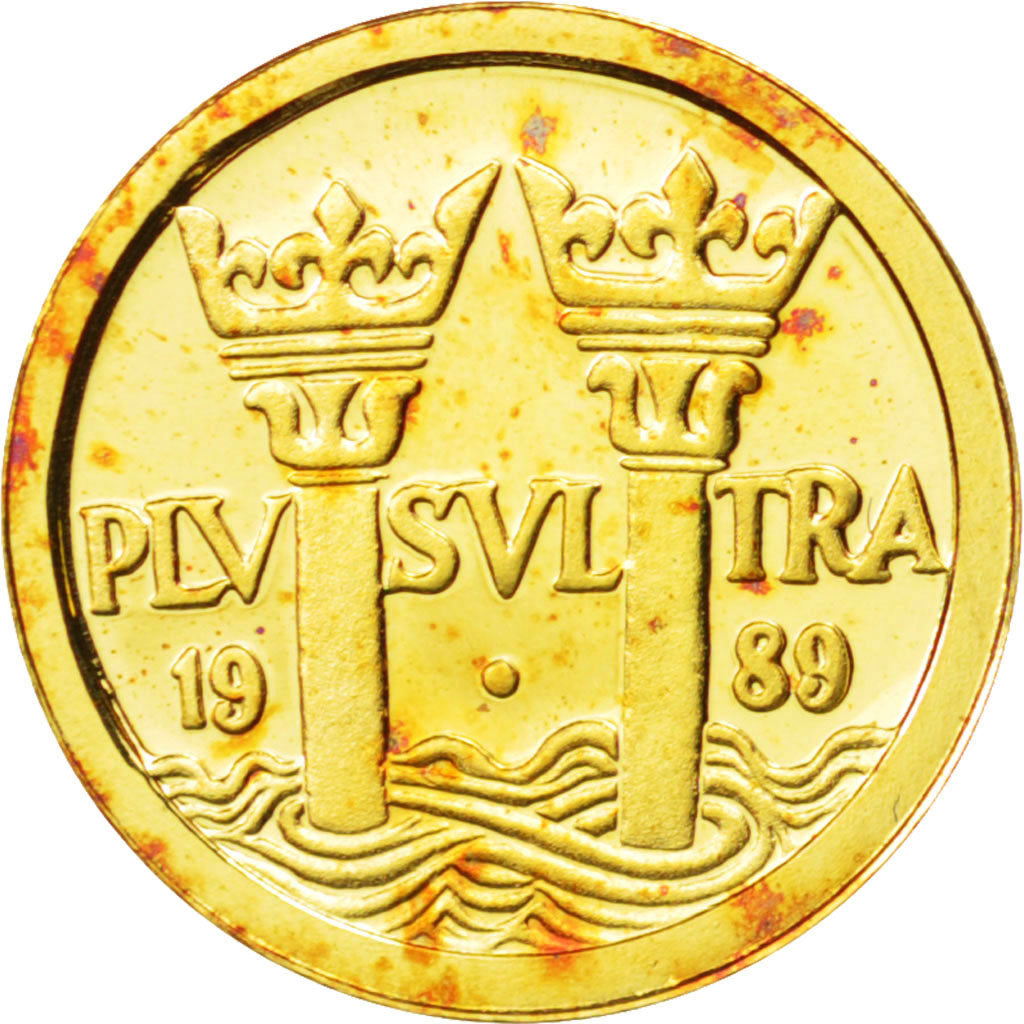 Moneda, España, Juan Carlos I, 10 Ecu, 1989, Madrid, FDC, Oro, KM:M25