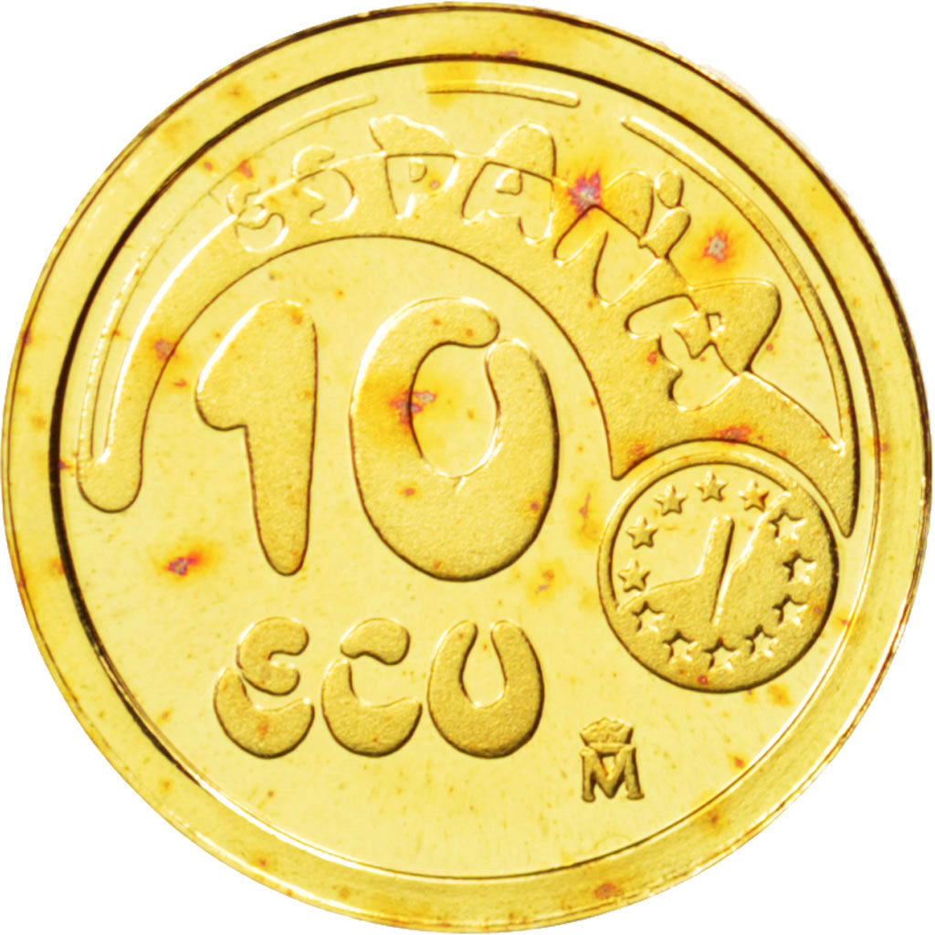 Moneda, España, Juan Carlos I, 10 Ecu, 1989, Madrid, FDC, Oro, KM:M25
