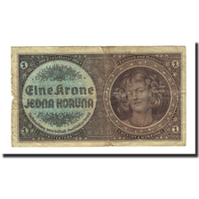 Banknote, Bohemia and Moravia, 1 Koruna, Undated (1940), KM:3a, F(12-15)