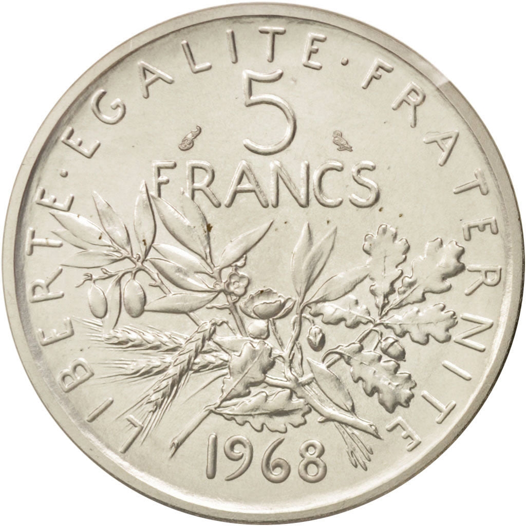 Coin, France, 5 Francs, 1968, MS(65-70), Silver, KM:P404, Gadoury:153.P3