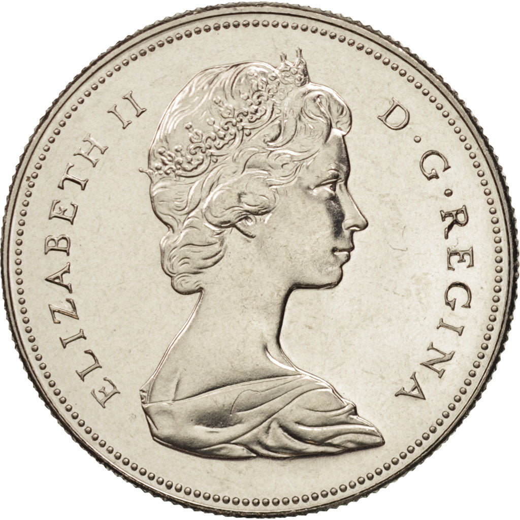 Elizabeth II, 50 Cents, 1968, Ottawa, MS(65-70), Nickel, KM:75.1