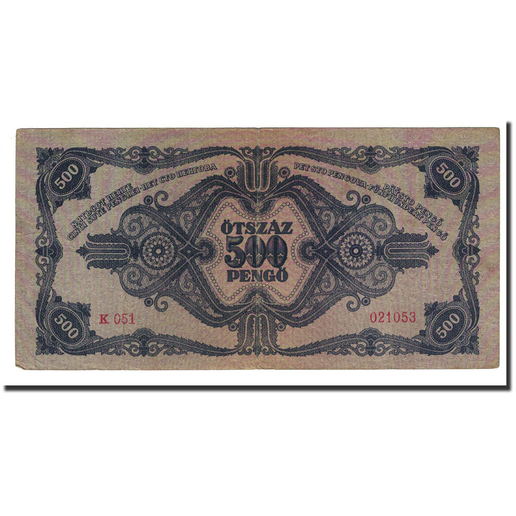 Banknote, Hungary, 500 Pengö, 1945-05-15, KM:117a, AU(55-58)