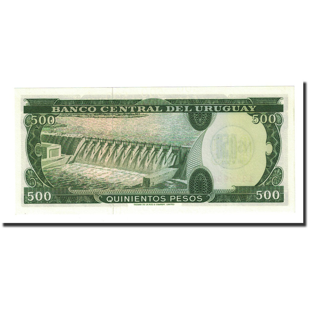 Banknote, Uruguay, 0.50 Nuevo Peso on 500 Pesos, Undated (1967), KM:54