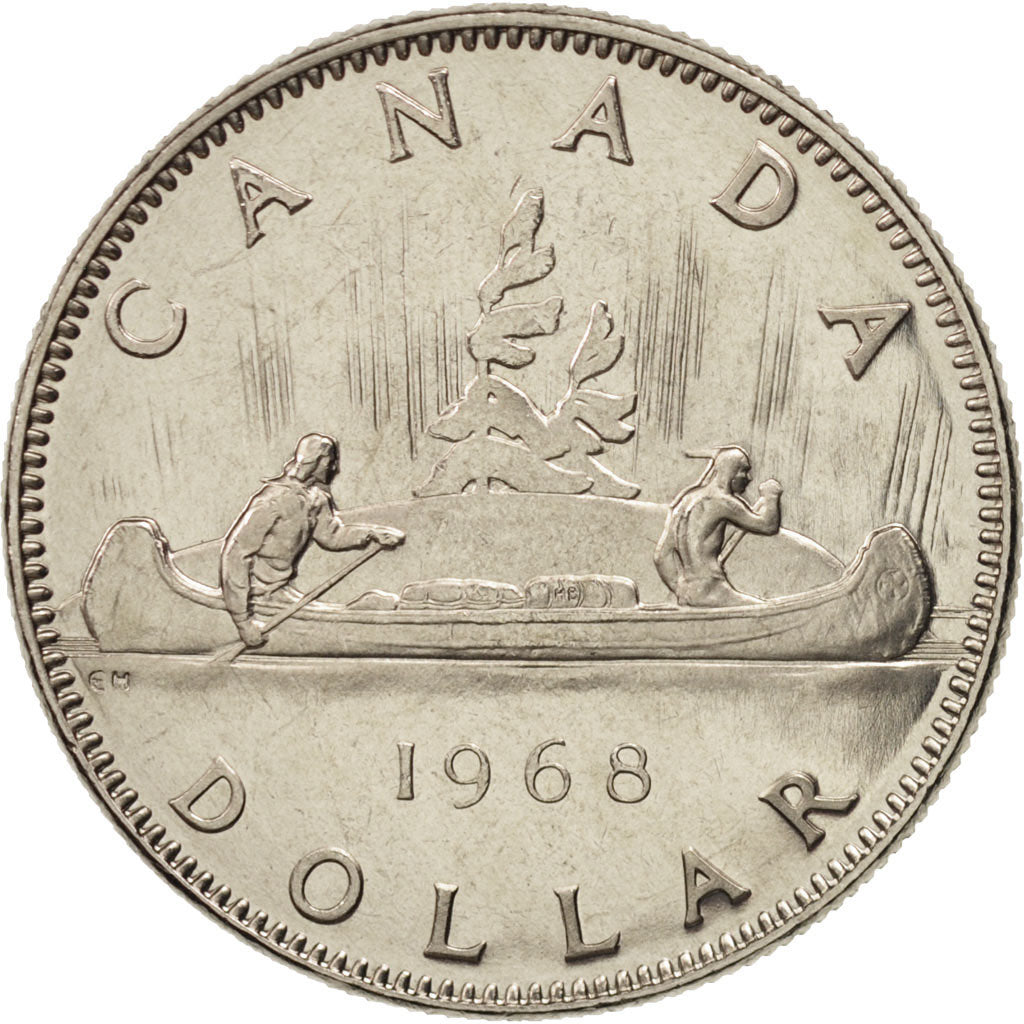 Elizabeth II, Dollar, 1968, Ottawa, MS(65-70), Nickel, KM:76.1