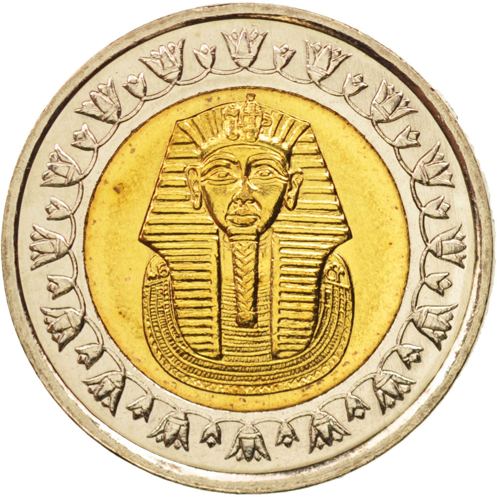 Egypt, Pound, 2005, Cairo, MS(65-70), Bi-Metallic, KM:940