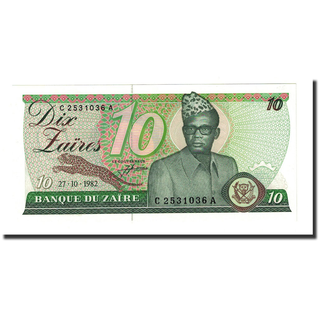 Banknote, Zaire, 10 Zaïres, 1982-10-27, KM:27A, UNC(65-70)