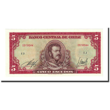Banknote, Chile, 5 Escudos, Undated (1964), KM:138, UNC(65-70)