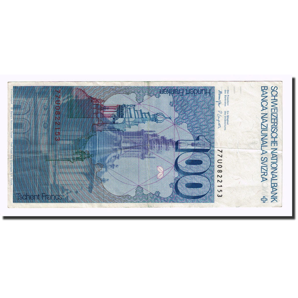 Banknote, Switzerland, 100 Franken, 1977, KM:57b, EF(40-45)