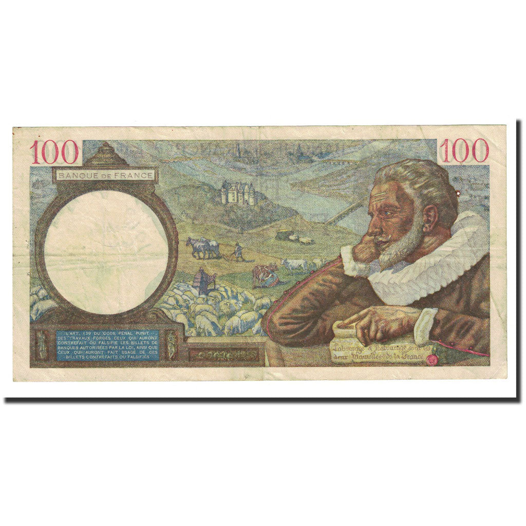 France, 100 Francs, 1940-09-26, VF(30-35), Fayette:26.38, KM:94